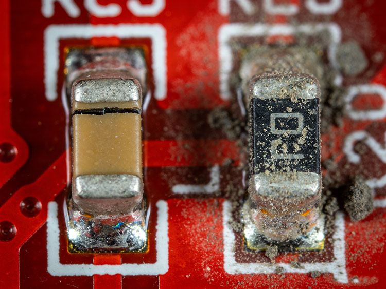 成都led顯示屏-SMD LED燈珠微距特寫對比圖